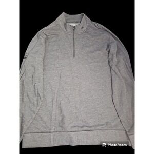New Era Gray 1/4 Zip Mock Neck Long Sleeve Athletic Pullover Jacket Adult‎ Sz XL